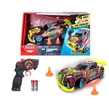 Radijsko vodeno vozilo Dickie Tornado Drift RTR 2,4 GHz — pripravljeno za vožnjo drift avto