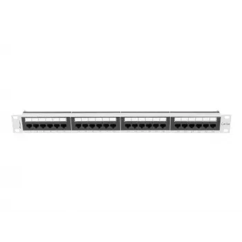 Patch panel Lanberg PPUA-1024-S 24-Port Cat6a UTP 1U 19 inch, siv