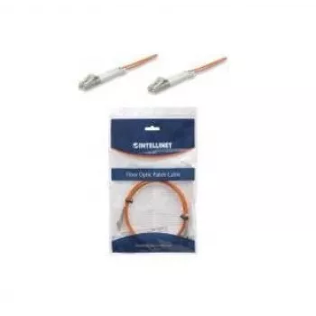 Intellinet Optični patch kabel, OM2, LC/LC, 3 m, oranžen, dupleks, multimode, 50/125 µm, LSZH, vlakno, doživljenjska garancija