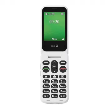 Osnovni telefon Doro Leva E22 zložljivi telefon, 2,8 palca (7,11 cm) zaslon, enojna SIM, 0,3 MP kamera, 1150 mAh, 127,8 g, rdeč/bel
