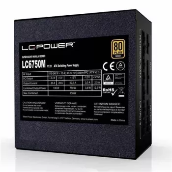 LC-Power Super Silent LC6750M V3.0 750W 80Plus Gold 135 mm ventilator retail - napajalnik za PC/strežnik - ATX