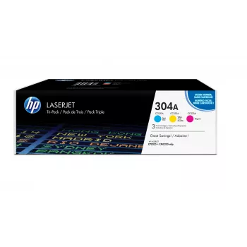 HP 304A paket 3 izvirnih kartuš LaserJet, cian/magenta/rumena