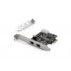 DIGITUS vmesniška kartica IEEE 1394b, PCIe 3 vrata, 2x9-Pin zunanja + 1x9-Pin notranja