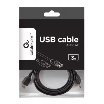 Gembird CCP-USB2-AMAF-10 podaljševalni kabel USB 2.0 Type-A (AM/AF), 3 m, črn