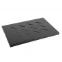 Rack polica LANBERG AK-1001-B – 1U 19-palčna kovinska polica, 500×280 mm, črna, 120 kg