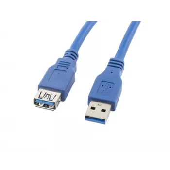 Kabel LANBERG CA-US3E-10CC-0018-B USB-A na USB-A, 1,8 m, USB 3.0, moder, 4800 Mbit/s