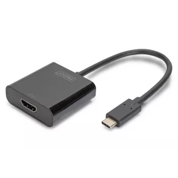 DIGITUS adapter USB-C na HDMI, 4K, 0,15 m, črn