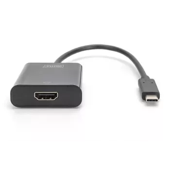 DIGITUS adapter USB-C na HDMI, 4K, 0,15 m, črn
