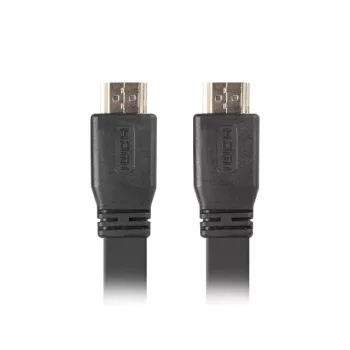 HDMI kabel LANBERG CA-HDMI-21CU-0018-BK, 1,8 m — HDMI 2.0, 18 Gbit/s, ARC, Ethernet, pozlačen
