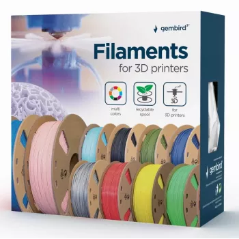 GEMBIRD PLA-PLUS filament, bel, 1,75 mm, 1 kg