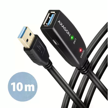 Axagon ADR-310 USB 3.2 Gen 1 A-M -> A-F aktivni podaljševalni/podajalni kabel 10m