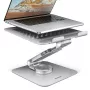 Axagon STND-LR aluminijasto stojalo z 360° vrtenjem za prenosnike 10 inch–17,3 inch. Nastavljiva višina in nagib.