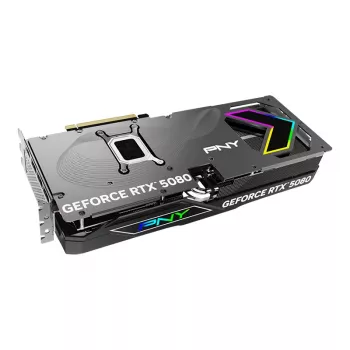 Grafična kartica PNY GeForce RTX 5080 16GB ARGB Overclocked Triple Fan - 16GB GDDR7 - DisplayPort 2.1b / HDMI 2.1b