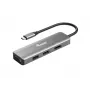 Adapter Equip USB-C na HDMI/DisplayPort/VGA/USB, USB Type-C, izhod HDMI, izhod DisplayPort, izhod VGA (D-Sub), 3840 x 2160 pik