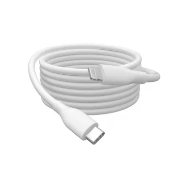 DIGITUS silikonski polnilni kabel USB-C - Lightning USB 2.0 60W - 50cm, bel