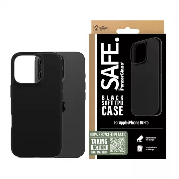 PanzerGlass SAFE. by ® TPU ovitek črn iPhone 16 Pro, ovitek, Apple, Apple - iPhone 16 Pro, črn