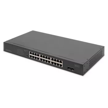 DIGITUS neupravljano PoE stikalo - 24-portno gigabitno + 2-portno gigabitno SFP