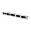DIGITUS CAT 3 ISDN patch panel, neoklopljen 50-portni RJ45, 8P4C, LSA, 1U, za montažo v omare, barva siva RAL 7035