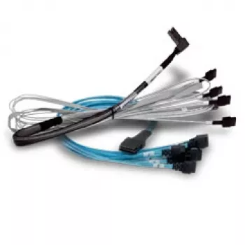 SAS-kabel Broadcom 05-60002-00, 1 m, x8 SFF-8654 na 2 x4 SFF-8643