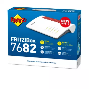 Box 7682 brezžični usmerjevalnik 2.5 Gigabit Ethernet dvopasovni (2,4 GHz / 5 GHz) bel