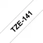 Brother TZE-141 trak za označevanje, črn na prozornem