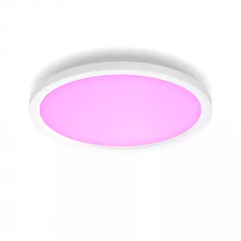Philips Hue White and Colour Ambience Surimu okrogla stropna svetilka, pametna stropna svetilka, Bluetooth/Zigbee, bela, LED, nezamenljive žarnice, večbarvna
