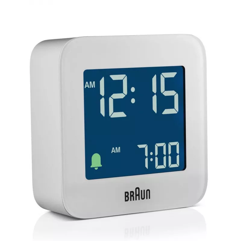 Braun BC08 digitalna budilka bela
