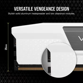 Pomnilnik Corsair Vengeance CMK64GX5M2B6000Z30W, 64 GB, 2 x 32 GB, DDR5, 6000 MHz, 288-pin DIMM