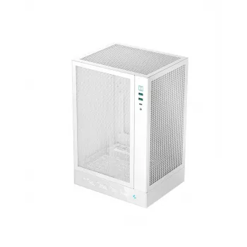 DeepCool CH170 Digital R-CH170-WHNPI0D-G-1 Mini-ITX mini-tower ohišje PC brez napajalnika, 2x USB 3.0, USB-C, belo