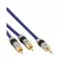 InLine avdio kabel Premium 2x RCA vtič / 3,5 mm vtič pozlačen 2m