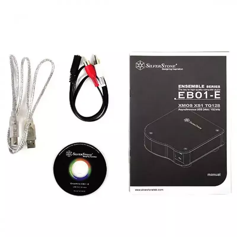 Avdio vmesnik Silverstone EB01-E srebrn