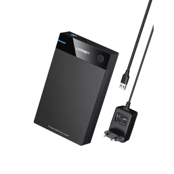 Ugreen 50422 ohišje za HDD/SSD, ohišje za 2.5/3.5, črno