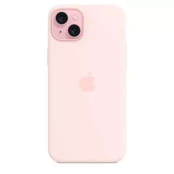 Apple silikonski ovitek z MagSafe iPhone 15 Plus svetlo roza