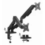 GEMBIRD nastavljivi namizni nosilec za dva monitorja z vrati USB, 43,2-81,3 cm (17-32 inch)