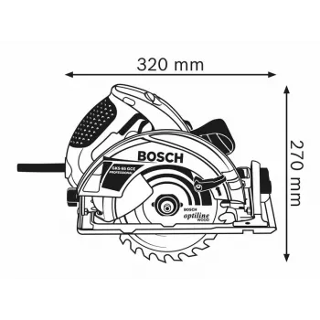 Bosch 0 601 668 901 ročna krožna žaga 19 cm 5000 vrt/min 1800 W