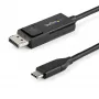 StarTech.com 6.6ft (2m) kabel USB C na DisplayPort 1.2 4K 60Hz - dvosmerni DP na USB-C ali USB-C na DP reverzibilni video adapter kabel - HBR2/HDR - USB Type C/Thunderbolt kabel za monitor
