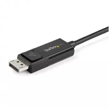 StarTech.com 6.6ft (2m) kabel USB C na DisplayPort 1.2 4K 60Hz - dvosmerni DP na USB-C ali USB-C na DP reverzibilni video adapter kabel - HBR2/HDR - USB Type C/Thunderbolt kabel za monitor
