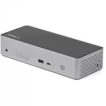 StarTech.com USB C priklopna postaja - 4K 60Hz štirimonitorski DisplayPort & HDMI - univerzalna USB-C priklopna postaja s 100W Power Delivery - USB zvezdišče z 1x USB Type-C & 3x USB-A, Ethernet, zvok
