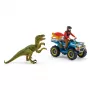 schleich Dino-Quad - pobeg pred Velociraptorjem, dinozavri in vulkan, raziskovalna postaja, 4 leta, večbarvno, plastika