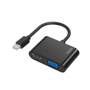 Hama 00200330 video kabel adapter Mini DisplayPort HDMI + VGA (D-Sub) črn