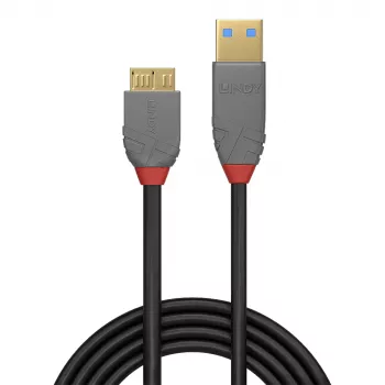 Lindy 2m USB 3.2 Tip A na Micro-B kabel, 5 Gbit/s, Anthra Line