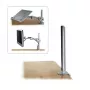 Lindy 450 mm namizni steber s spono, srebrn