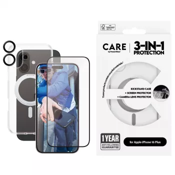 PanzerGlass CARE by ® Feature 3-v-1 keramični paket iPhone 16 Plus