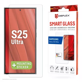 Displex Smart Glass (9H) za Samsung Galaxy S25 Ultra, nalepka za namestitev, nezlomljivo