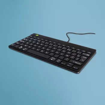 R-Go Tools ergonomska tipkovnica R-Go Compact Break, kompaktna tipkovnica s programsko opremo za odmore, AZERTY (FR), žična, črna