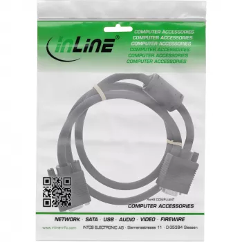 InLine S-VGA podaljševalni kabel 15HD vtič/vtičnica črn 3m