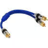 InLine RCA Y-kabel Premium 1x RCA ženski / 2x RCA moški pozlačen 0,25m