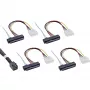 InLine Mini SAS HD kabel SFF-8643 na 4x SFF-8482 + napajanje 1m