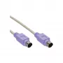 InLine kabel PS/2, konektor/konektor, siv z vijoličnim konektorjem, 2m