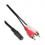Avdio kabel 2x RCA vtič / 3,5 mm stereo vtičnica 1,5 m InLine 89940